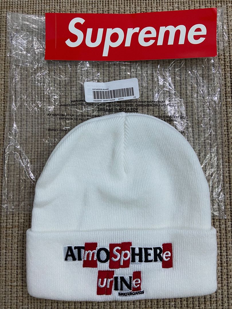 Supreme antihero beanie white