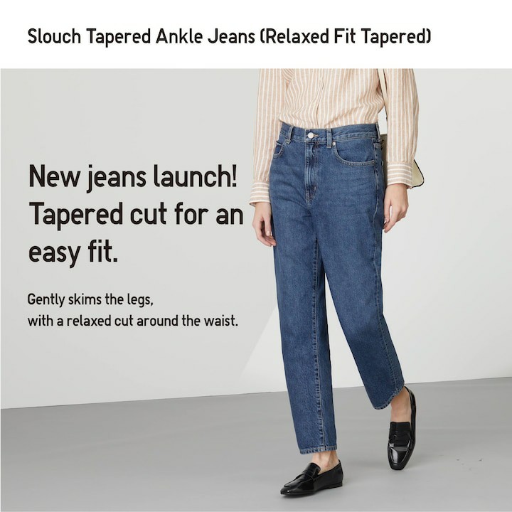 UNIQLO SLOUCH TAPERED ANKLE JEANS WOMEN 