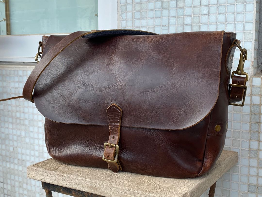 素晴らしい vasco LEATHER MAIL PURSE BAG LARGE 茶 abamedyc.com