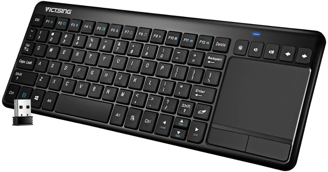 VicTsing UltraSlim Mini Wireless Touchpad Keyboard, AllinOne