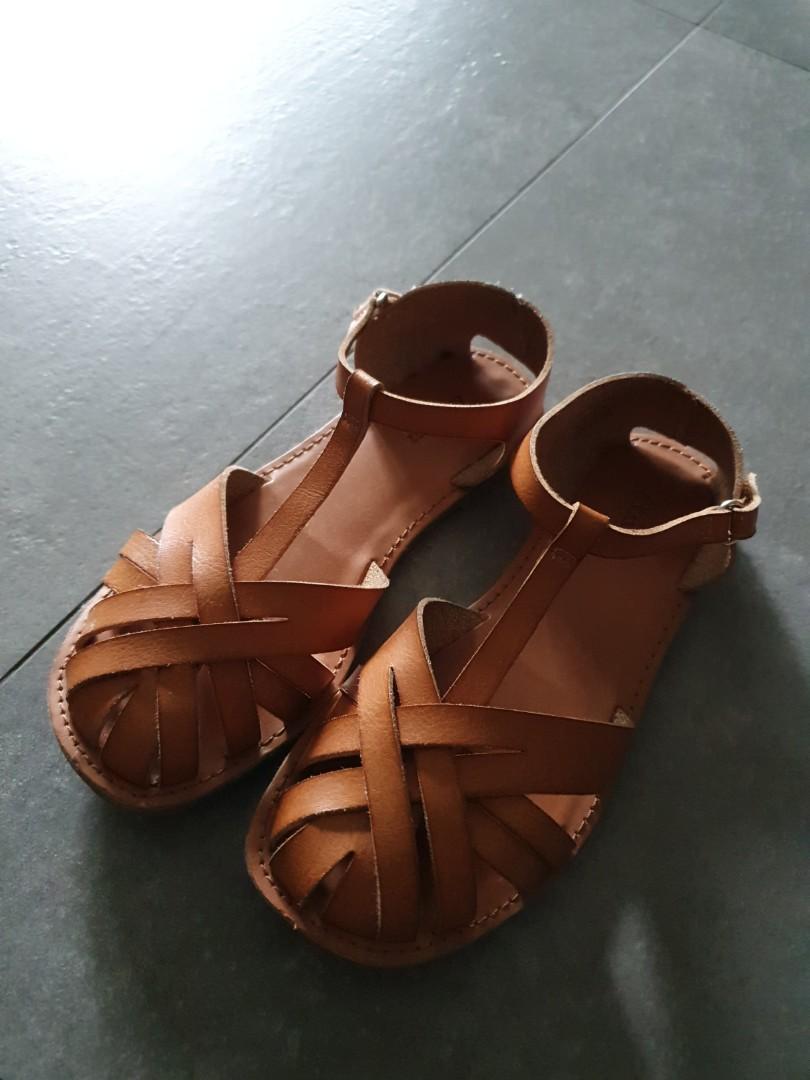 Zara girls leather sandal