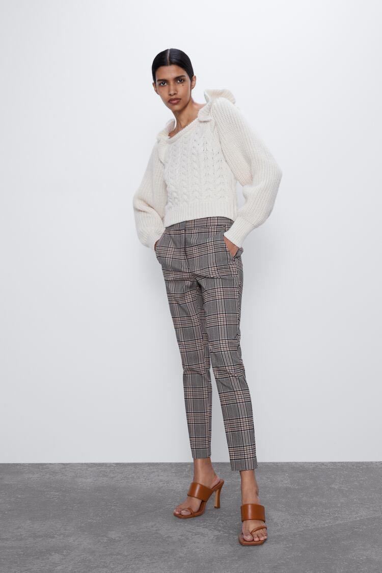 Plaid discount pants zara