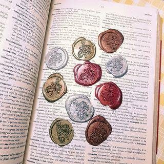 10 PCS | Ready Made Wax Seal with Double Sided Tape | Vintage Colors