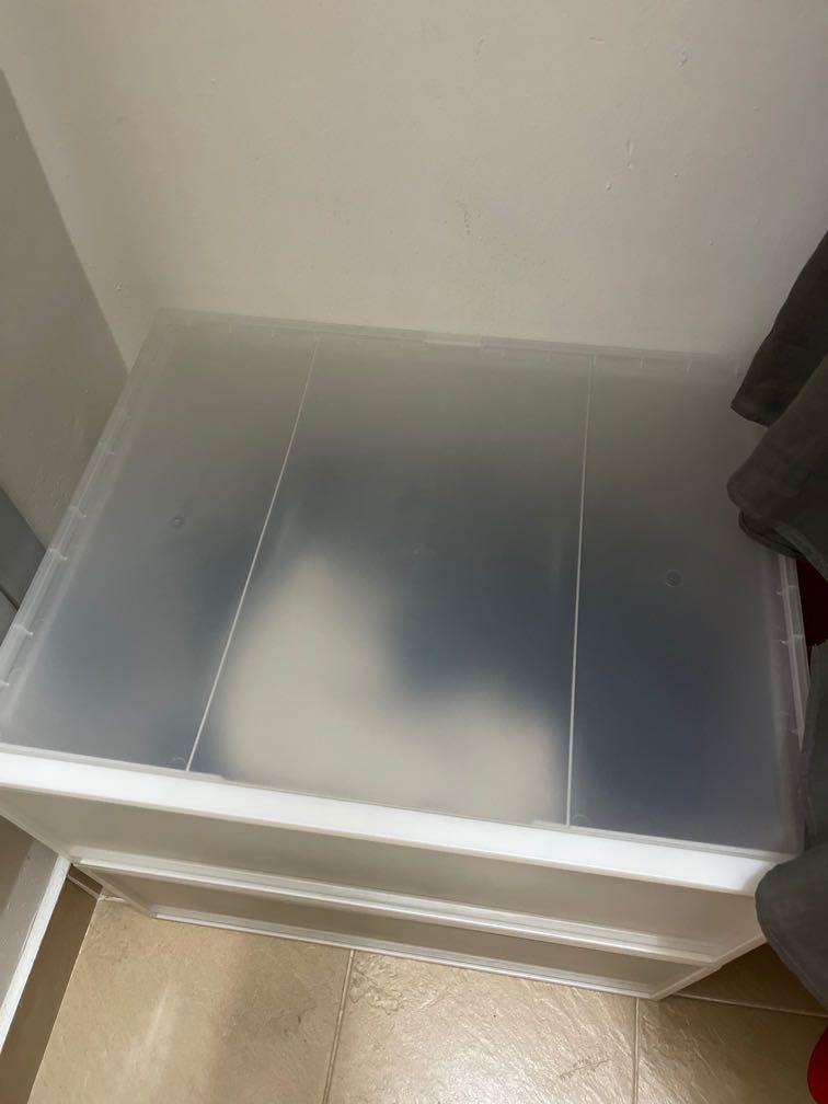 2 Muji PP storage box wide M size, Furniture & Home Living, Furniture