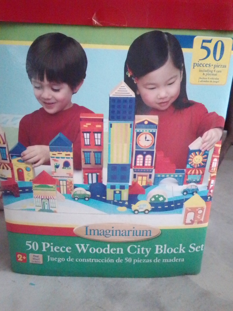 50 Piece Wooden City Block Set Imaginarium