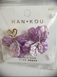 韓國 紫色 耳環 Han Kou64159443223555110