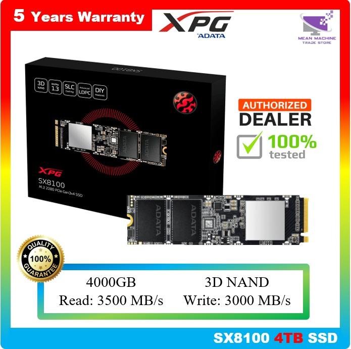 ADATA XPG SX8100 Gen3x4 M.2 2280 PCIE SSD with Free Heatsink ...