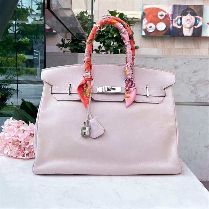 Authentic Hermes Birkin 35 in Rose Dragee Swift Leather PHW, Luxury, Bags &  Wallets on Carousell
