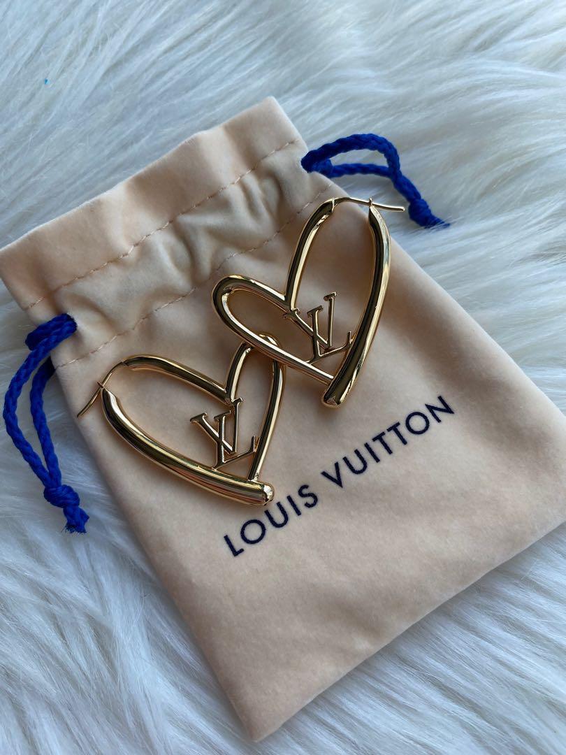 Louis Vuitton Book de Reil Heart Fallin Love GM Earrings LV Logo