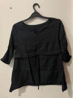 Black Top - Blouse Hitam