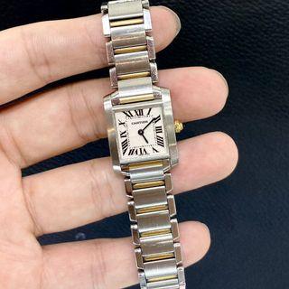 Cartier - Men - Tank française Automatic 36.7mm Stainless Steel Watch, Ref. No. WSTA0067 Silver