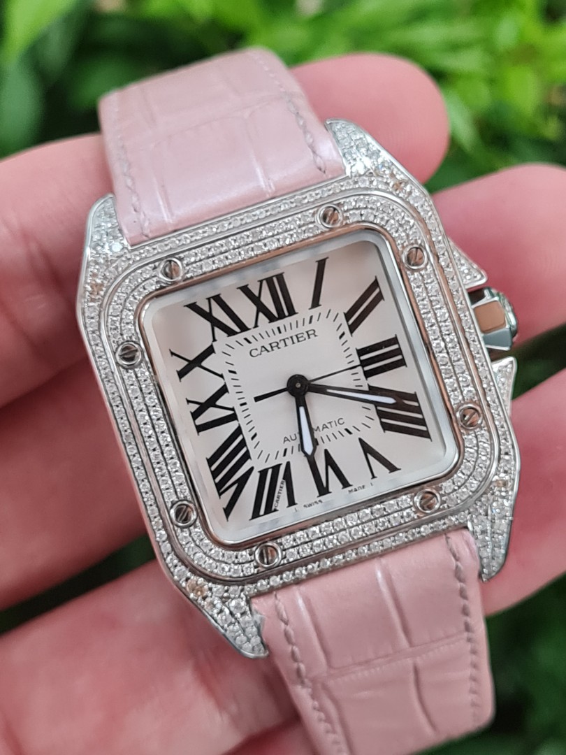 Cartier santos sales 100 diamond