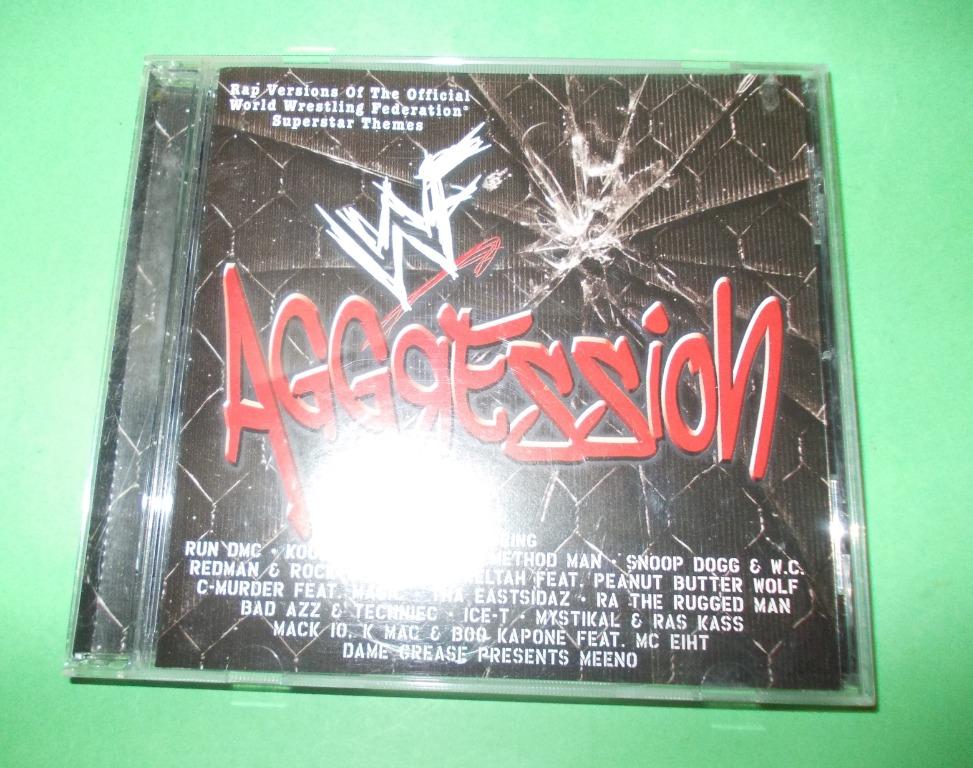 CD VARIOUS ARTISTS : WWF AGGRESSION ALBUM (2000, COMPILATION) HIP HOP  WRESTLING RAP ROCK