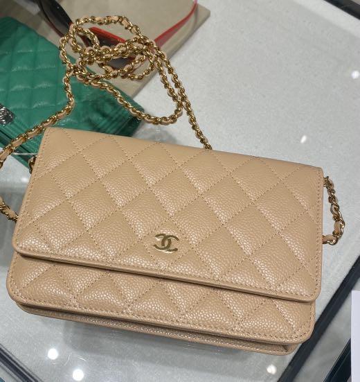 Chanel woc in beige Clair #30, Luxury, Bags & Wallets on Carousell