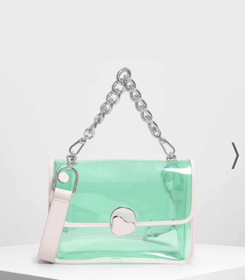 Charles and keith transparent bag shop