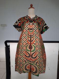 Dress batik leher cheongsam like new