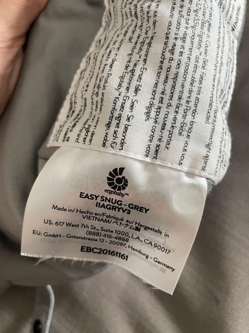 Ergobaby Easysnug Infant Inserts For Cool Air Mesh Carrier Babies Kids Strollers Bags Carriers On Carousell