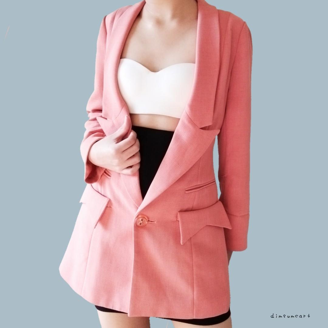 peach pink blazer
