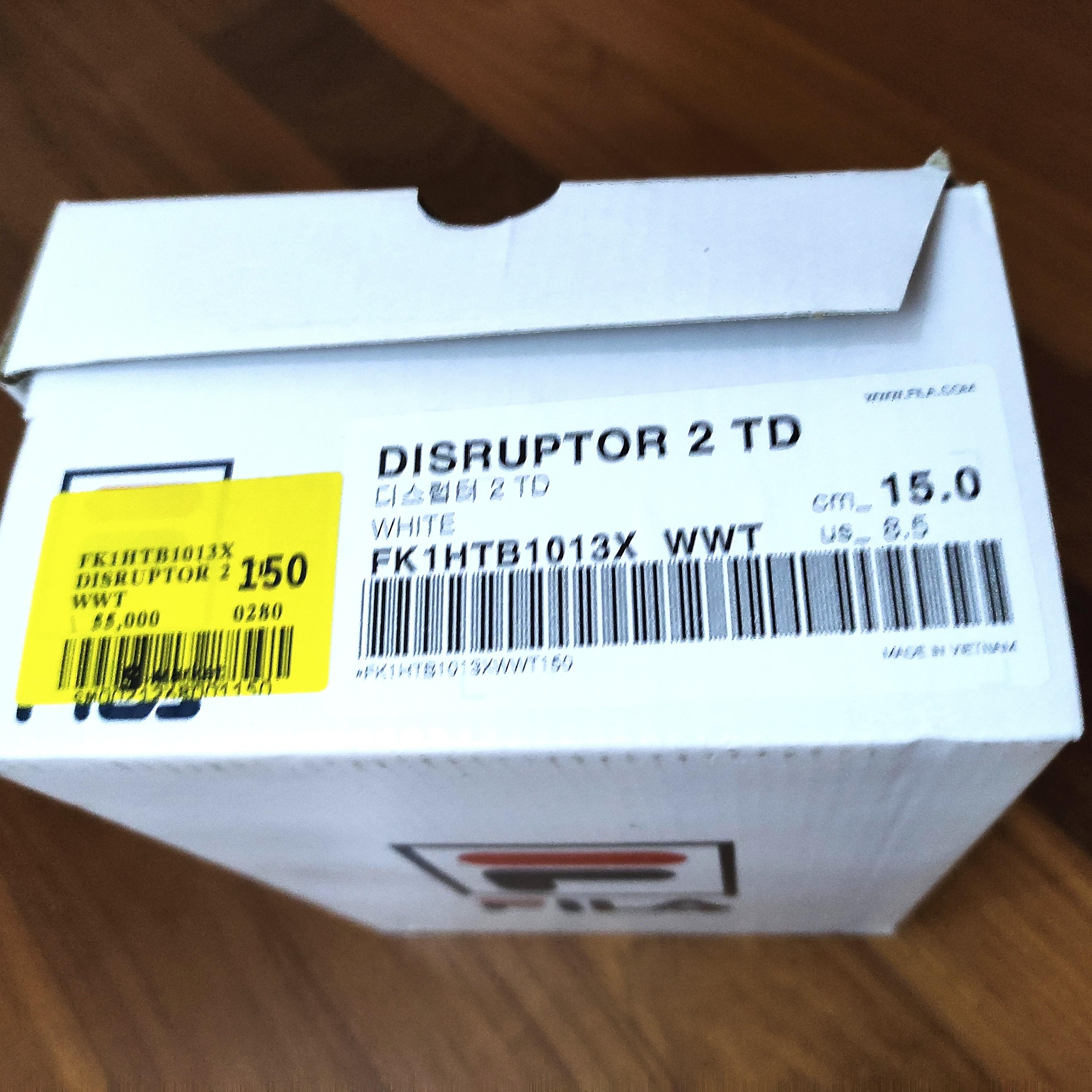 Free courier Fila Disruptor 2 shoes kids toddler children