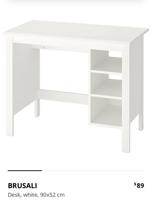 IKEA Study Table White, Furniture & Home Living, Furniture, Tables