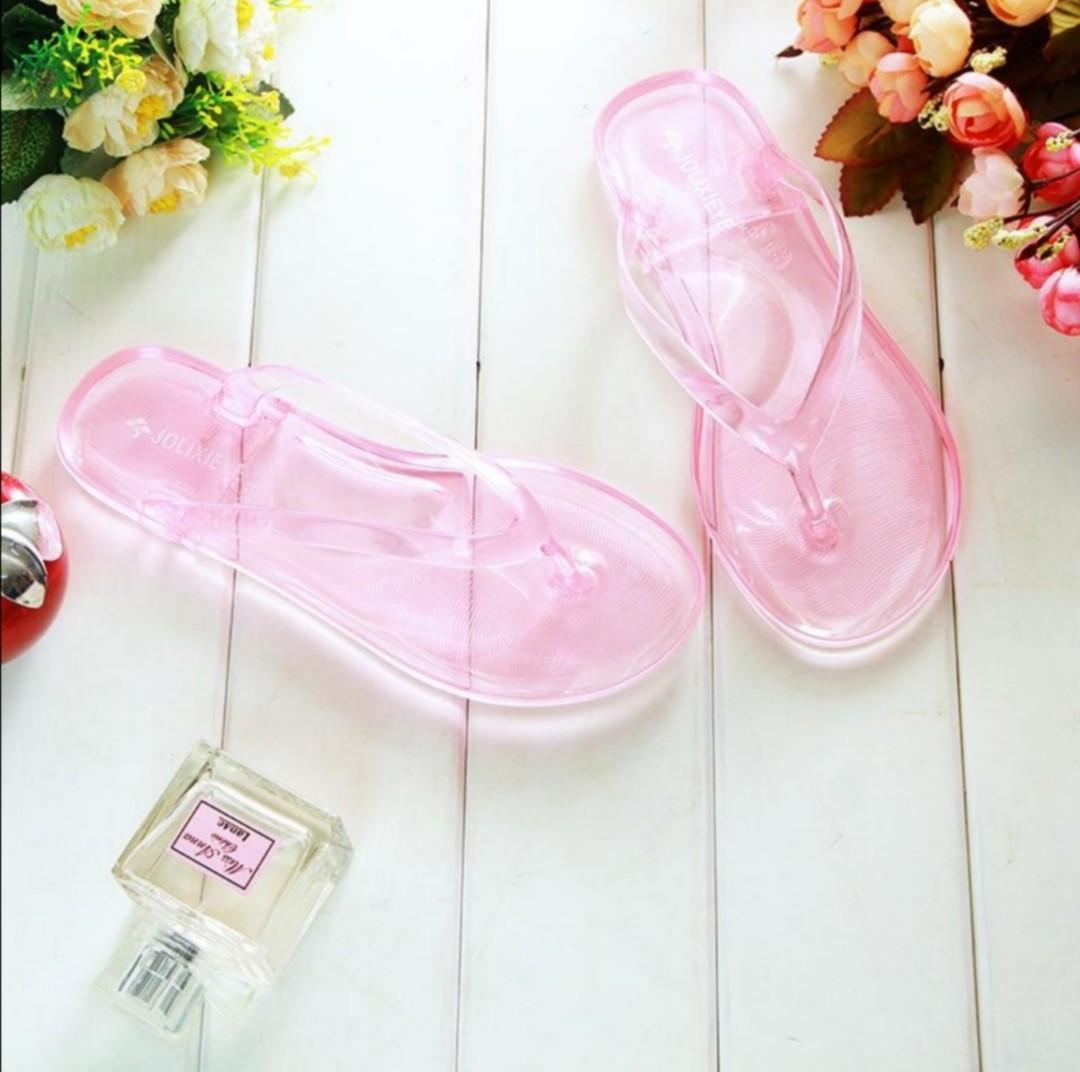 Clear plastic flip flops clearance