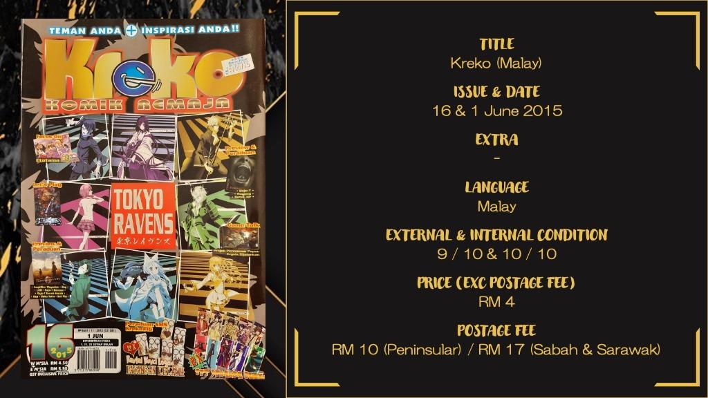 Kreko 16 Attack On Titan Bleach Fairy Tail One Punch Man Etc Malay Books Stationery Comics Manga On Carousell