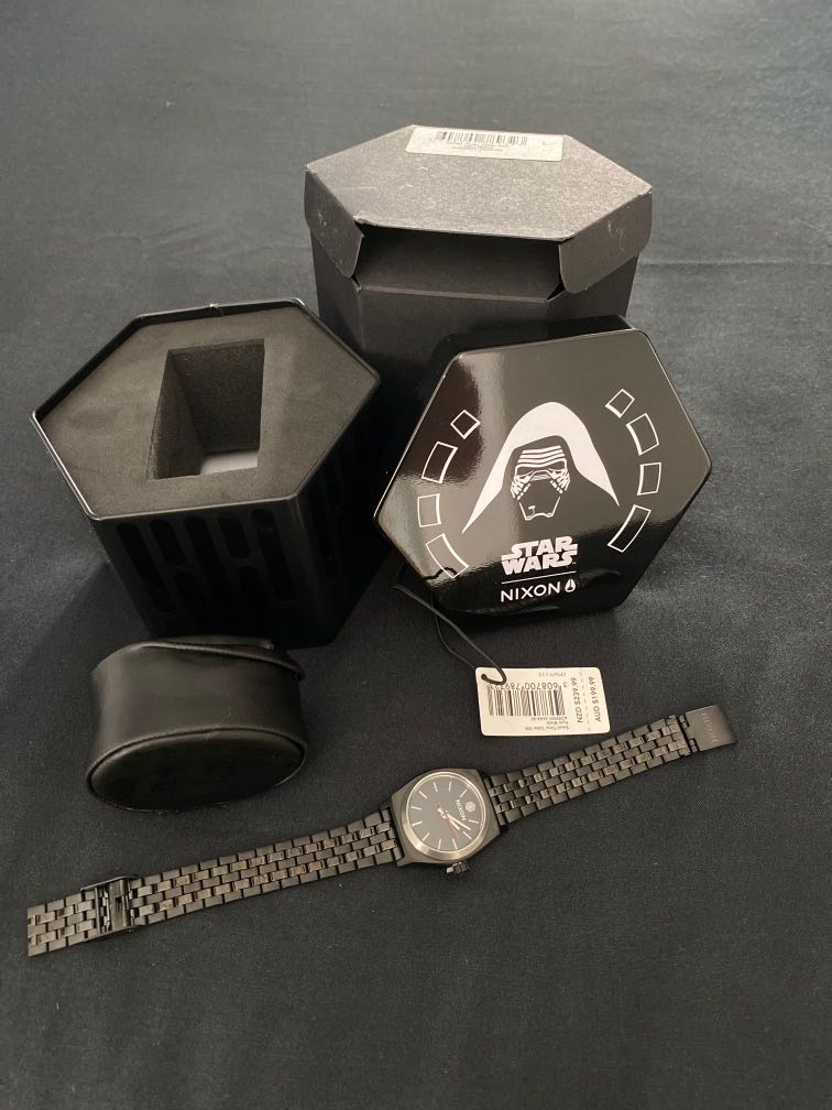 LIMITED EDITION NIXON Watch STAR WARS Small Time Teller KYLO Black