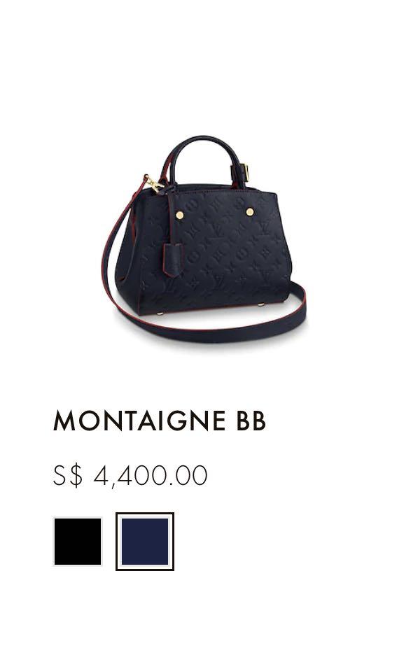 Louis Vuitton Montaigne BB Monogram Empreinte Navy GHW