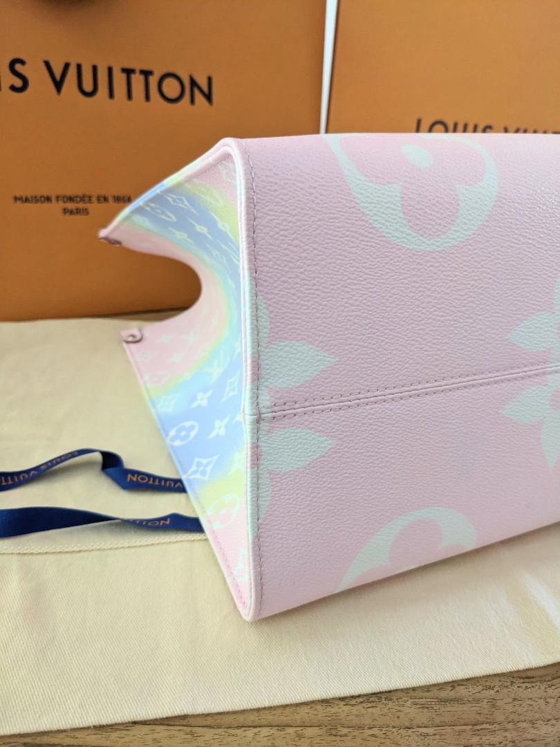 Pink Louis Vuitton LV Escale Onthego GM Rainbow