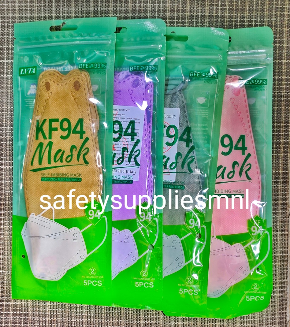 LVTA KF94 Masks by 5's Color Set C, Health & Nutrition, Face Masks
