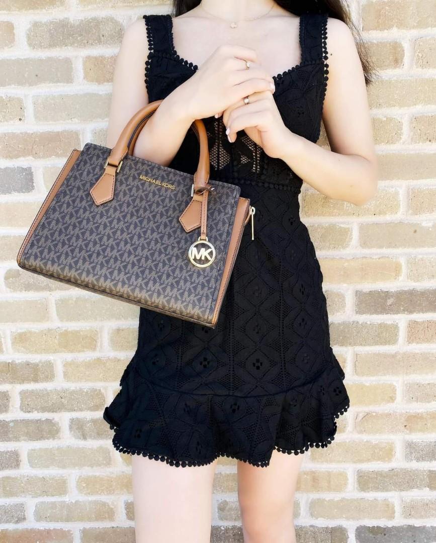 Hope medium logo and leather satchel sale