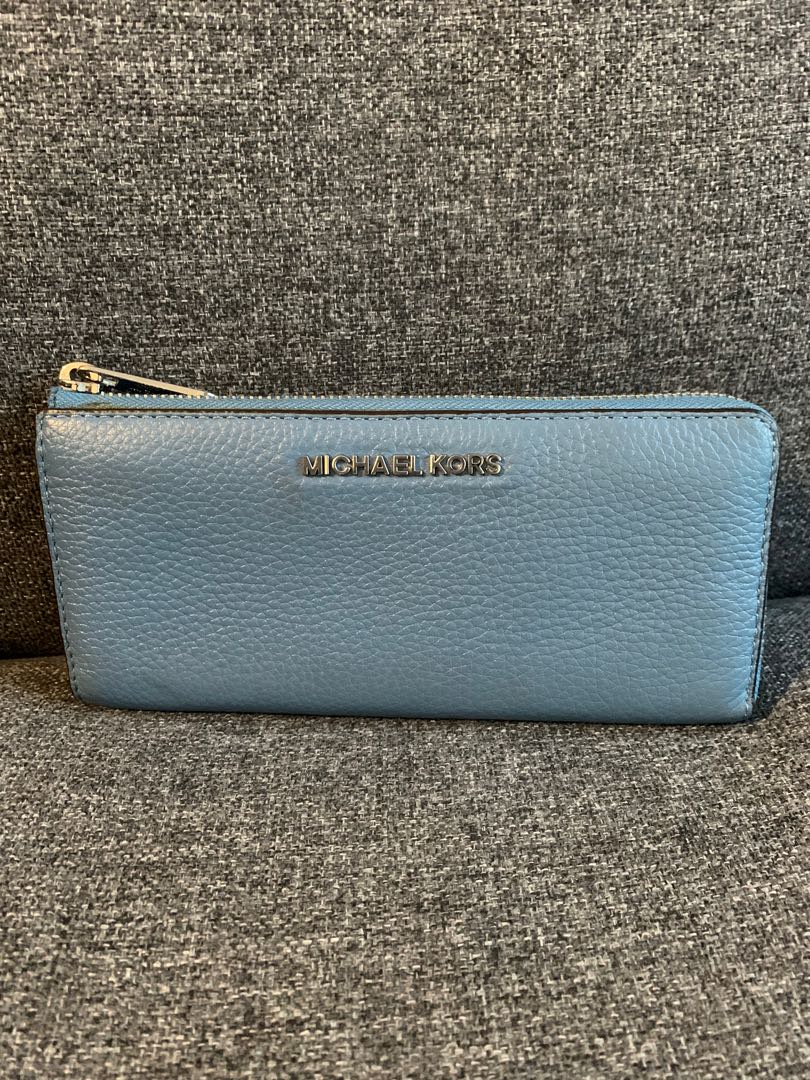 grey michael kors wallet