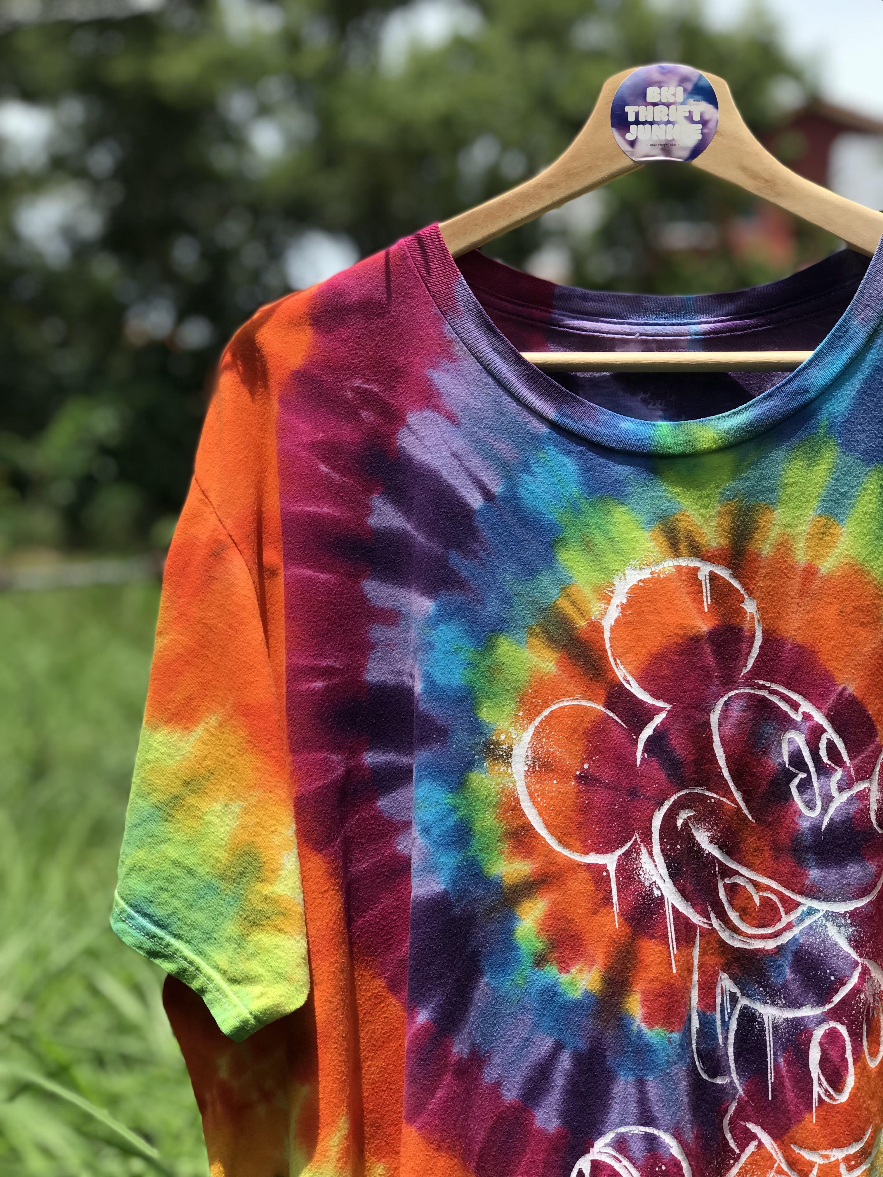Tie dye online mickey mouse shirt