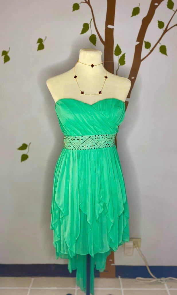 Mint Green Cocktail Dress (Category: Evening dresses & gowns) located in Pasig City. Submitted by home.declutters (Listing ID 1116901754, Image 1). Description: US bought. Worn once. No flaws. Pretty in person. Flowy Chiffon fabric Payment first basis Payment via BPI, BDO or GCash Shipping courtesy of buyer .