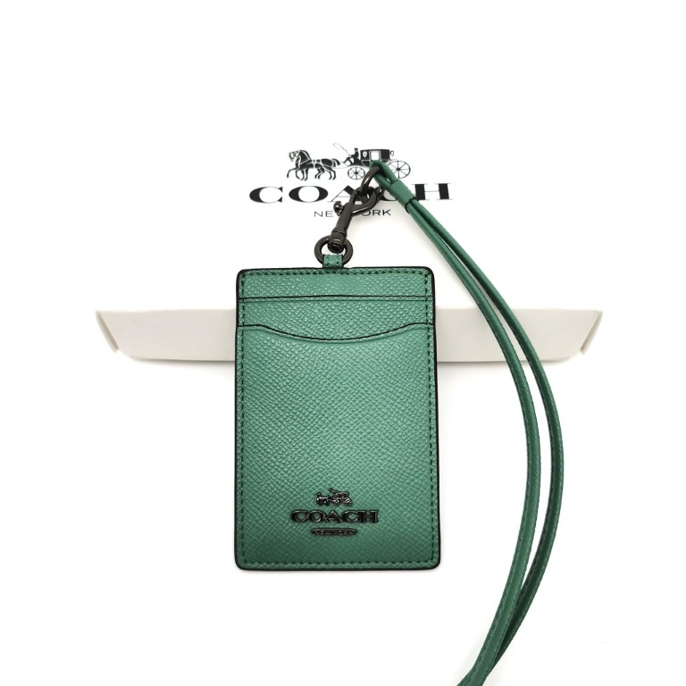 New Coach Lanyard Metal logo Card Holder Lanyard Green ID Work Card Lanyard  Suitable For Gift, Luxury, Accessories on Carousell