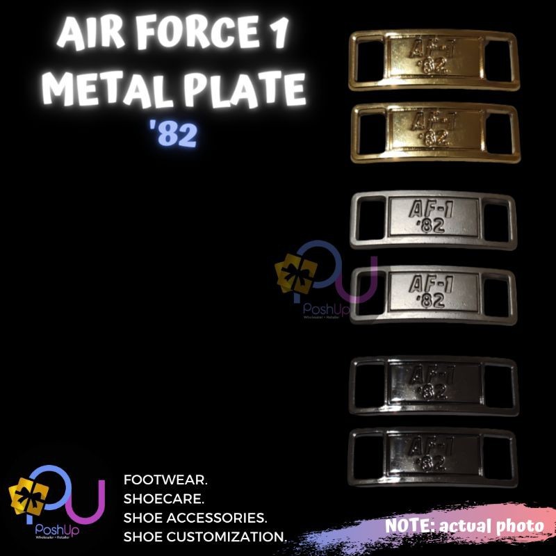 Nike Air Force 1 '82 Shoelace Metal Plate, Men's Fashion, Footwear