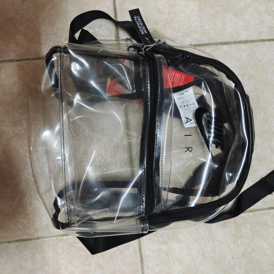 Nike Air transparent backpack bag black