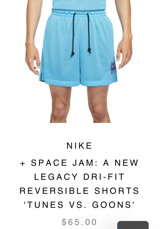 space jam shorts nike