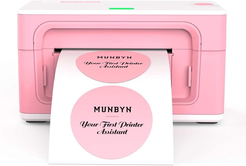 Pink Shipping Label Printer, [Upgraded 2.0] MUNBYN Label ...