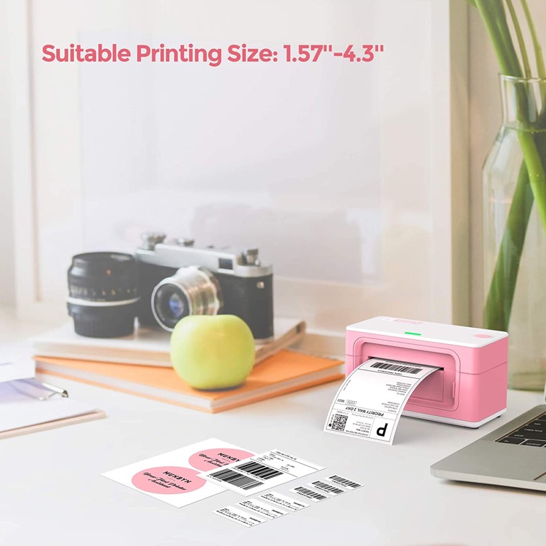 Pink Shipping Label Printer, [Upgraded 2.0] MUNBYN Label Printer