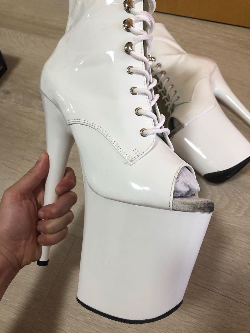 Pleaser Flamingo 1021 Peeptoe 8 Pole Dance Boots US 8