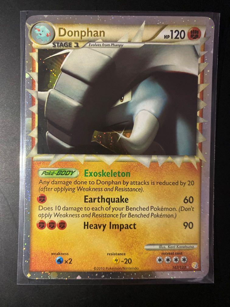 Pokemon Trading Card Game Hgss Base Set Donphan Prime 107 123 Tcg Hobbies Toys Toys Games On Carousell