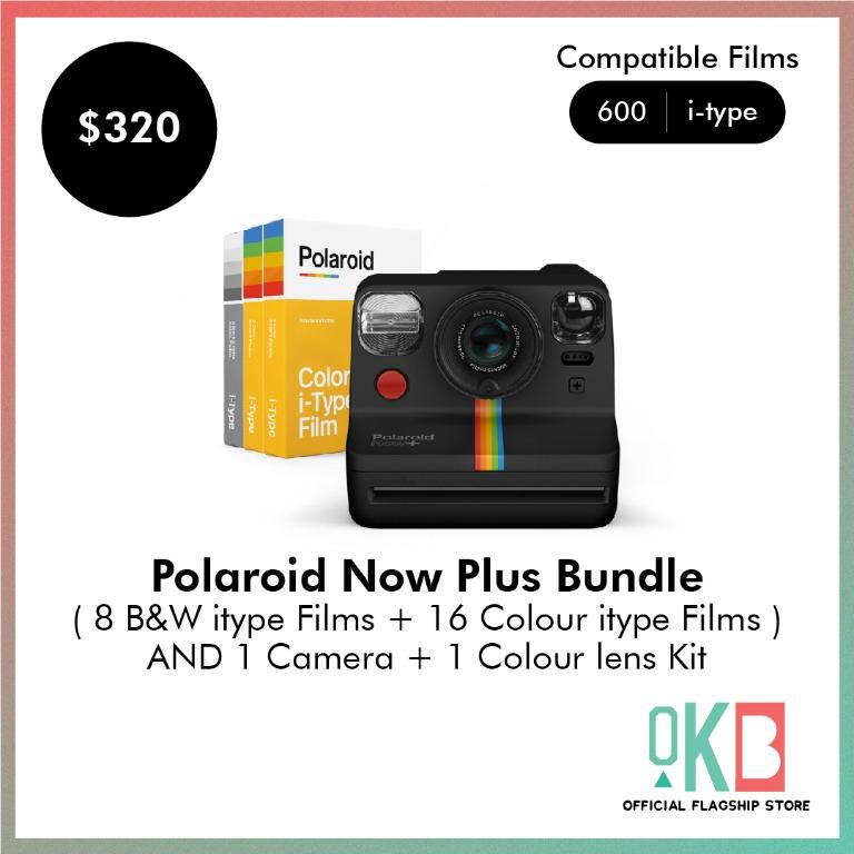 Polaroid Now Generation 2 Instant Camera Black - Everything Box + B&W Film  Bundle 