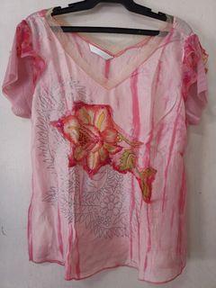 Promod pink floral top