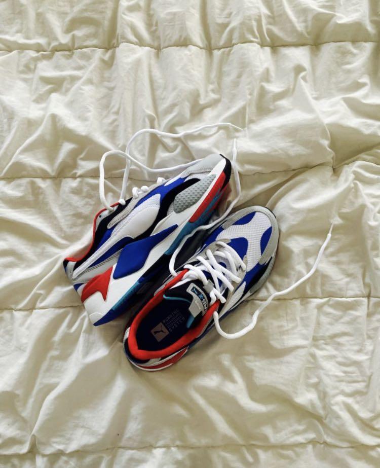 puma rsx white and blue