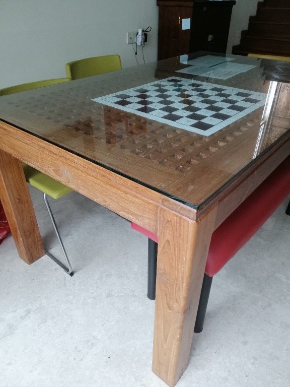 Rare Burmese Teak Dining Table, Furniture & Home Living, Furniture