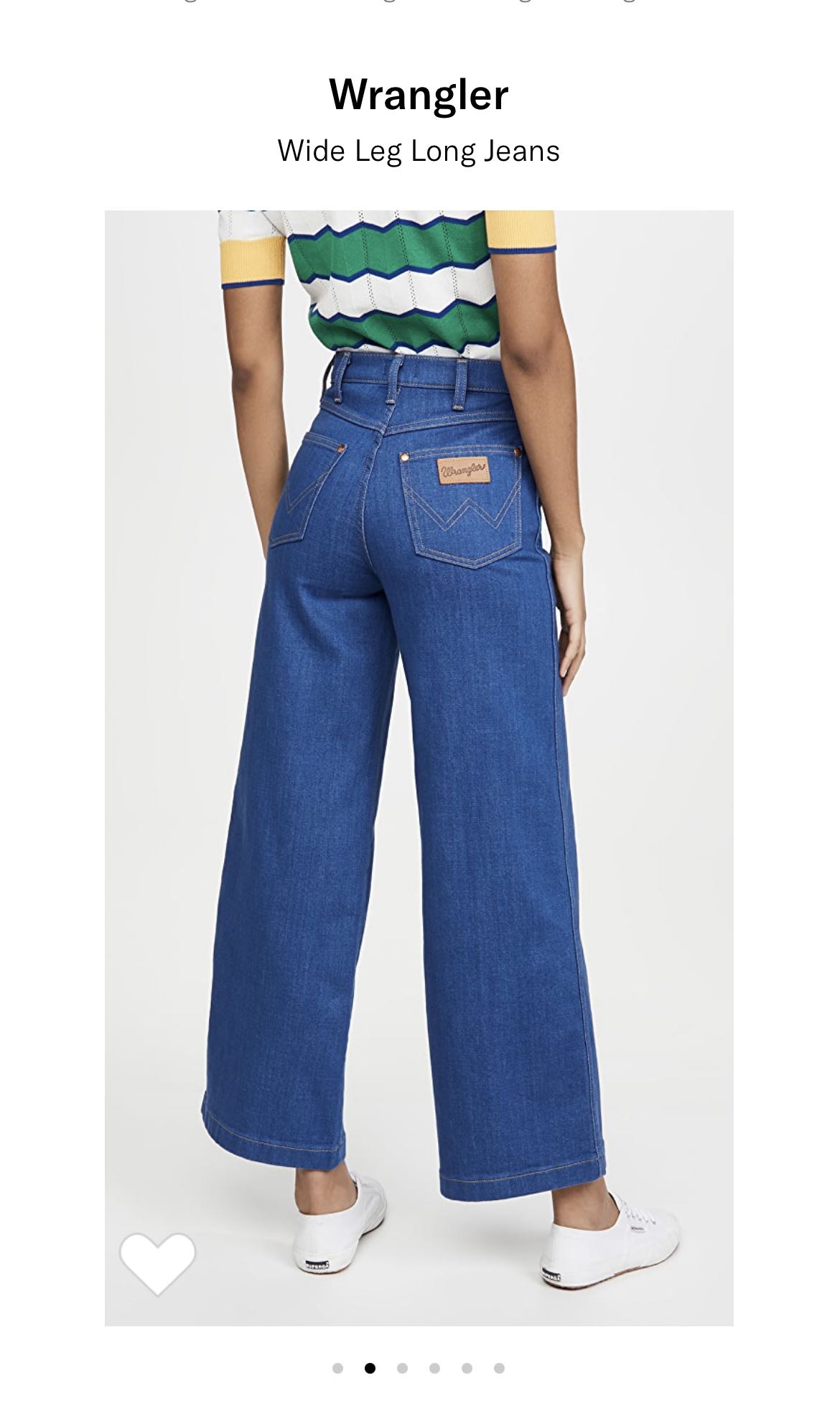 Wrangler wide leg long jean Clearance
