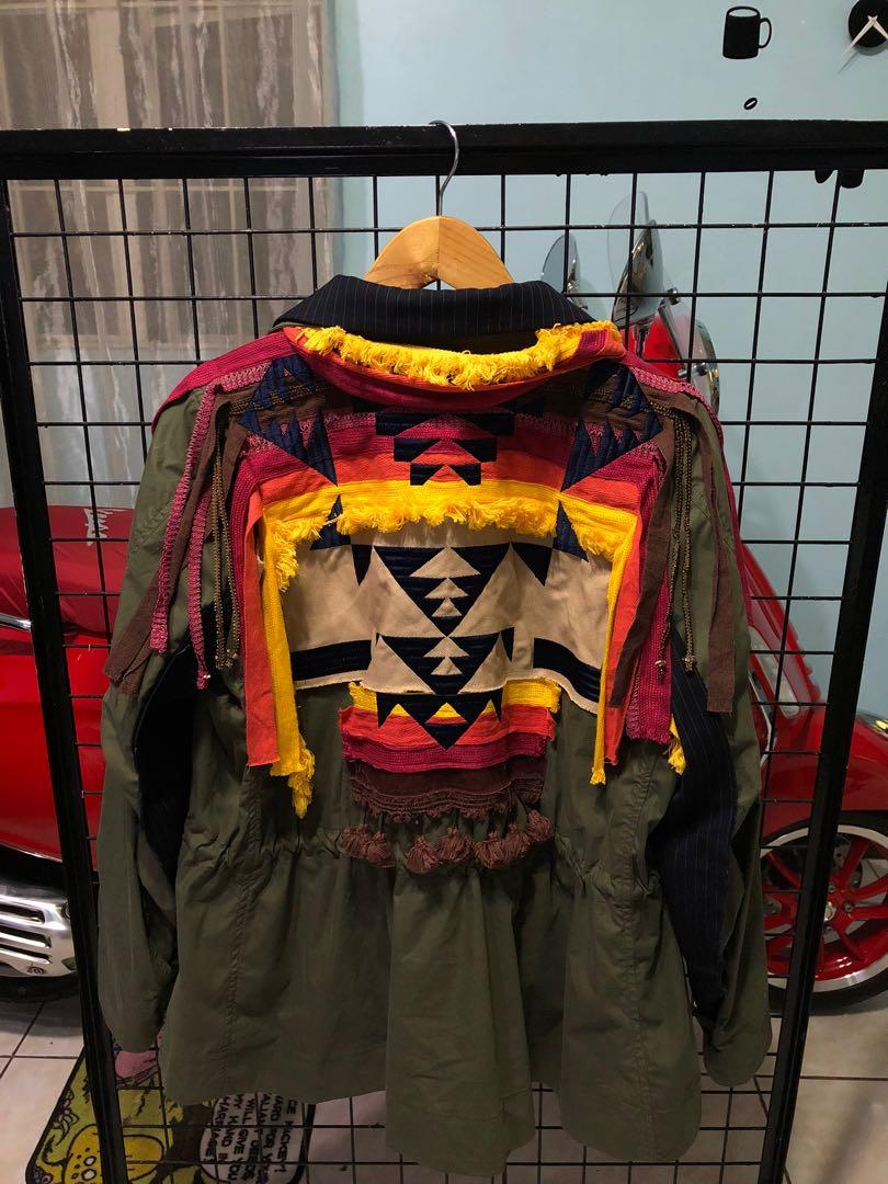 Sacai pendleton best sale jacket