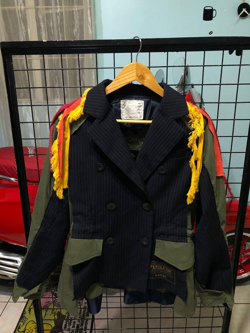 Sacai best sale pendleton jacket