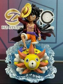 One Piece Anime Figure 30cm Wano Gear 4 Luffy 2 Head Pieces Statue Figures  Collectible Model Decoration Toy Christmas Gift